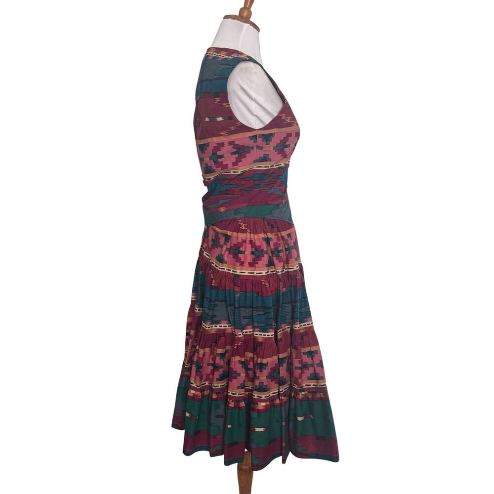 Vintage 80s Southwestern Square Dance Set XXS Boho Western Skirt Vest - Picture 3 of 7